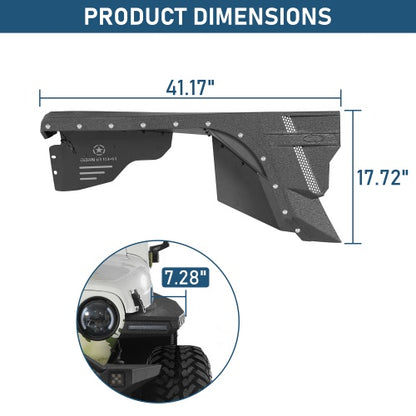 Armour Front Fender Flares & Front Inner Fender Liners Kit (97-06  Jeep Wrangler TJ) - Ultralisk4x4