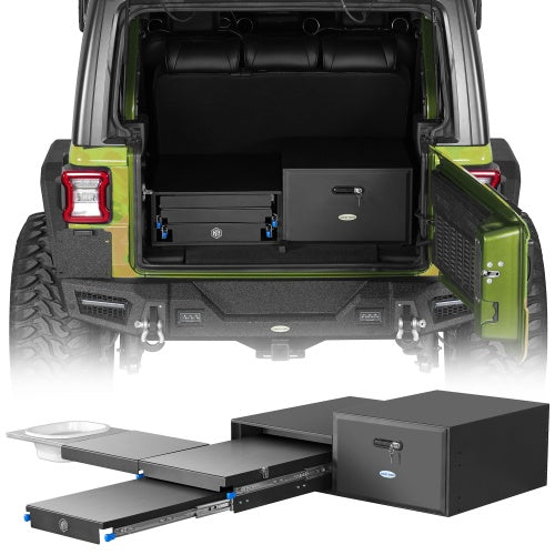 Overland Kitchen & Cargo Drawer System (15-18 Jeep Wrangler JK & 18-26 Wrangler JL & 21-26 Ford Bronco 4-Door) - Ultralisk4x4