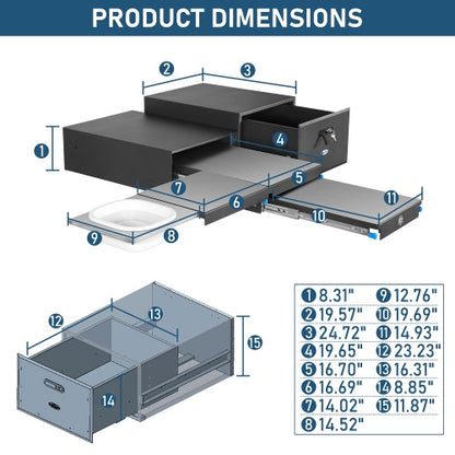 Overland Kitchen & Cargo Drawer System (15-18 Jeep Wrangler JK & 18-26 Wrangler JL & 21-26 Ford Bronco 4-Door) - Ultralisk4x4