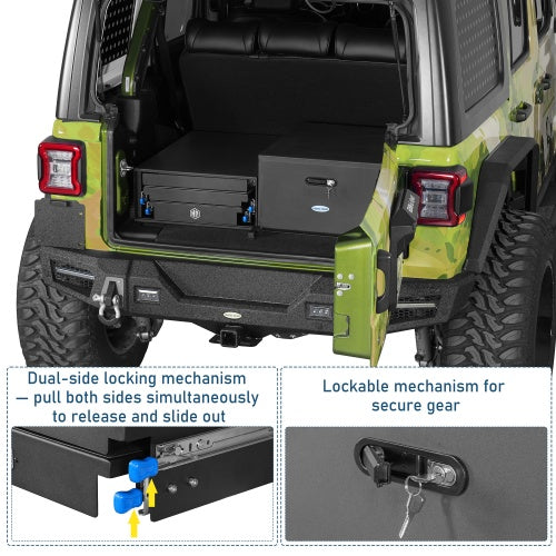 Overland Kitchen & Cargo Drawer System (15-18 Jeep Wrangler JK & 18-26 Wrangler JL & 21-26 Ford Bronco 4-Door) - Ultralisk4x4
