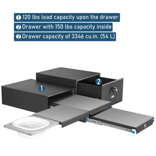 Overland Kitchen & Cargo Drawer System (15-18 Jeep Wrangler JK & 18-26 Wrangler JL & 21-26 Ford Bronco 4-Door) - Ultralisk4x4