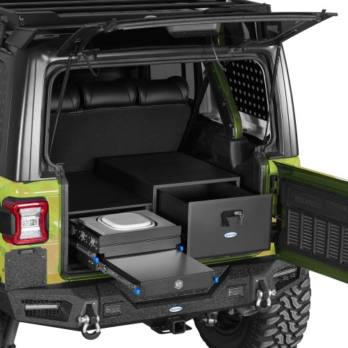 Overland Kitchen & Cargo Drawer System (15-18 Jeep Wrangler JK & 18-26 Wrangler JL & 21-26 Ford Bronco 4-Door) - Ultralisk4x4