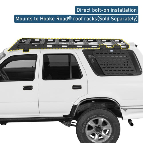 Rear Window Exterior Storage Panel MOLLE Panel Kit for 90-95 Toyota 4Runner - Ultralisk4x4