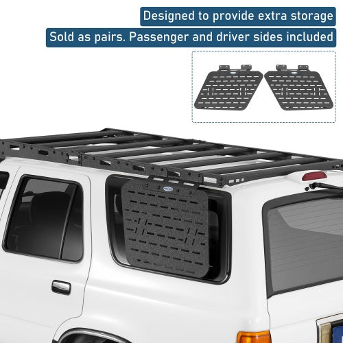 Rear Window Exterior Storage Panel MOLLE Panel Kit for 90-95 Toyota 4Runner - Ultralisk4x4