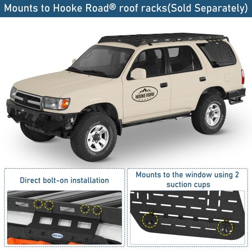 Rear Window Exterior Storage Panel MOLLE Panel Kit for 96-02 Toyota 4Runner - Ultralisk4x4
