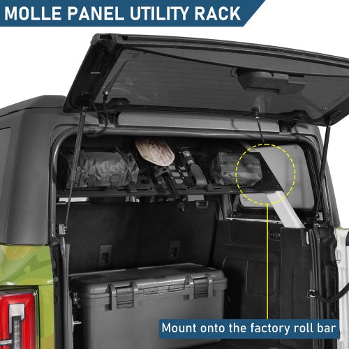 Trunk MOLLE Panel Utility Rack For 2021-2026 Ford Bronco 4-Door Hardtop(Excluding Bronco Sport) - Ultralisk4x4