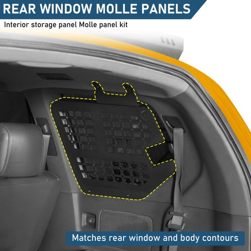 Rear Window Interior Storage Molle Panel Kit For 2003-2009 Lexus GX470 - Ultralisk4x4