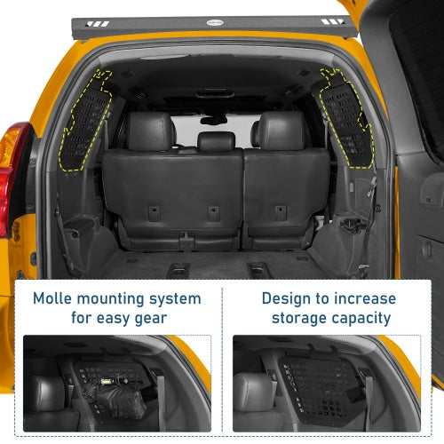 Rear Window Interior Storage Molle Panel Kit For 2003-2009 Lexus GX470 - Ultralisk4x4