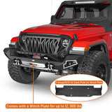 Off road Full-Width Front Bumper For 2018-2024 Jeep Wrangler JL GLadiator JT - Ultralisk4x4-u3013s-7
