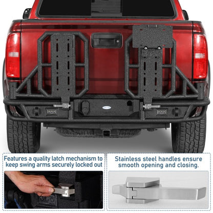 KarooCargo Rear Bumper w/ Dual Swing Arms & Tire Carrie For 2015-2022 Chevy Colorado & 2015-2022 GMC Canyon (Excluding ZR2) - Ultralisk4x4