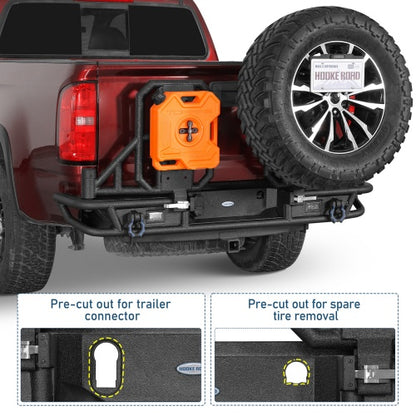 KarooCargo Rear Bumper w/ Dual Swing Arms & Tire Carrie For 2015-2022 Chevy Colorado & 2015-2022 GMC Canyon (Excluding ZR2) - Ultralisk4x4
