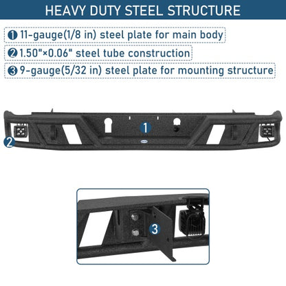 Tubular Rear Bumper for 15-22 Chevy Colorado & GMC Canyon(Excluding ZR2 Models) - Ultralisk4x4
