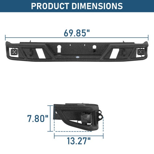 Tubular Rear Bumper for 15-22 Chevy Colorado & GMC Canyon(Excluding ZR2 Models) - Ultralisk4x4