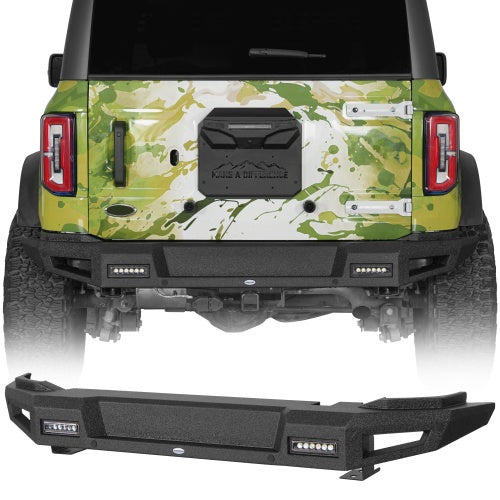 Ultralisk4x4 Classic Rear Bumper For 2021-2026 Ford Bronco (Excluding Bronco Sport & Raptor)