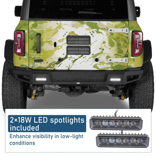 Ultralisk4x4 Classic Rear Bumper For 2021-2026 Ford Bronco (Excluding Bronco Sport & Raptor)
