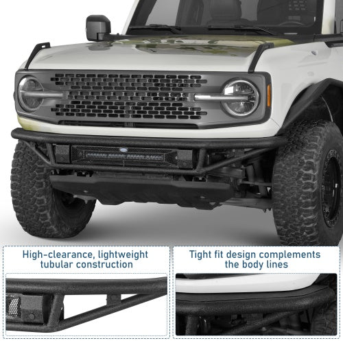 Baja Tubular Front Bumper For 2021-2026 Ford Bronco(Excluding Bronco Sport & Raptor) - Ultralisk4x4