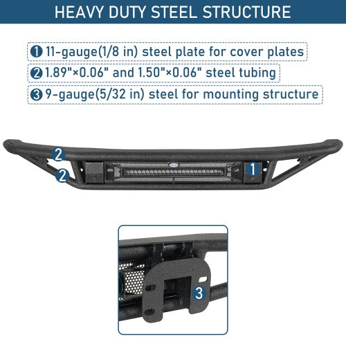 Baja Tubular Front Bumper For 2021-2026 Ford Bronco(Excluding Bronco Sport & Raptor) - Ultralisk4x4