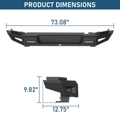 Ultralisk4x4 Classic Rear Bumper For 2021-2026 Ford Bronco (Excluding Bronco Sport & Raptor)