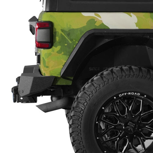 Off-Road Rear Bumper w/ LED spotlights For 2018-2026 Jeep Wrangler JL - Ultralisk4x4