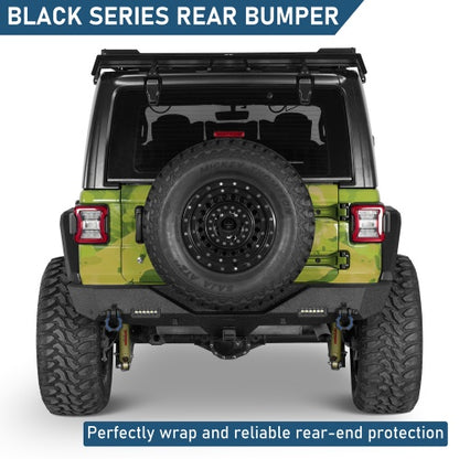 Off-Road Rear Bumper w/ LED spotlights For 2018-2026 Jeep Wrangler JL - Ultralisk4x4