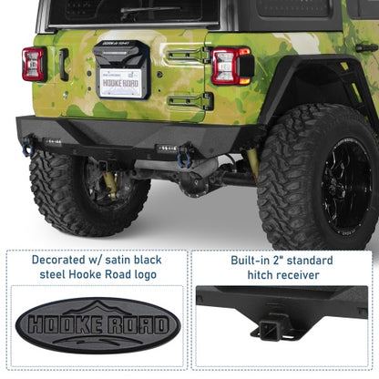 Off-Road Rear Bumper w/ LED spotlights For 2018-2026 Jeep Wrangler JL - Ultralisk4x4