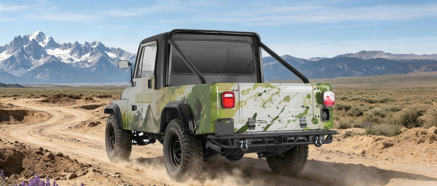 Tubular Rear Bumper w/2" Hitch Receiver for (1976-1986 Jeep CJ-5 CJ-7 CJ-8 Scrambler) - Ultralisk4x4