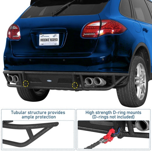 Basion Tube Rear Bumper for 2011-2014 Porsche Cayenne 958.1 - Ultralisk 4x4