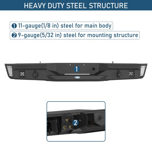Guardian Ⅱ Rear Bumper For (94-01 Ram 1500) & (94-02 Ram 2500/3500) - Ultralisk4x4
