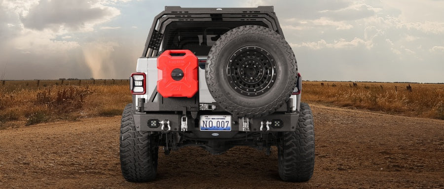 Off Road Rear Bumper w/ Dual Swing Arms & Tire Carrier For 2020-2026 Jeep Gladiator JT Models- Ultralisk4x4