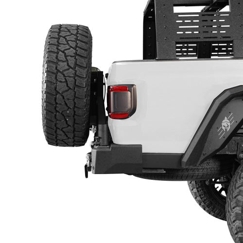 Off Road Rear Bumper w/ Dual Swing Arms & Tire Carrier For 2020-2026 Jeep Gladiator JT Models- Ultralisk4x4