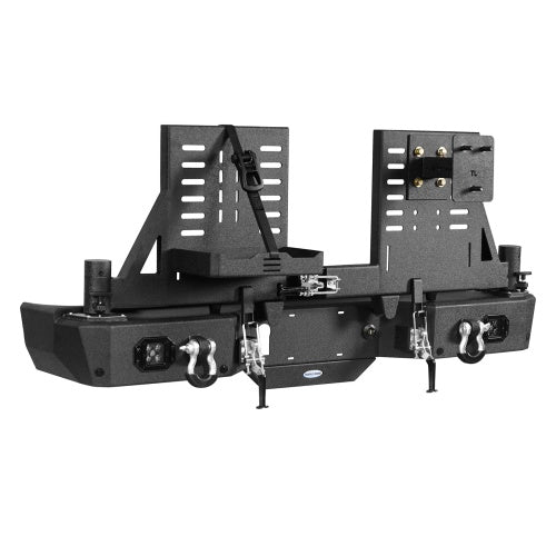 Off Road Rear Bumper w/ Dual Swing Arms & Tire Carrier For 2020-2026 Jeep Gladiator JT Models- Ultralisk4x4