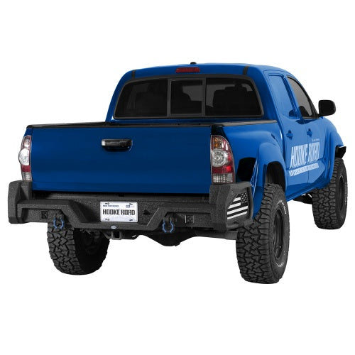 ExplorerX Rear Bumper w/ Bedside Slider Steps & LED Spotlights for 05-15 Toyota Tacoma - Ultralisk4x4
