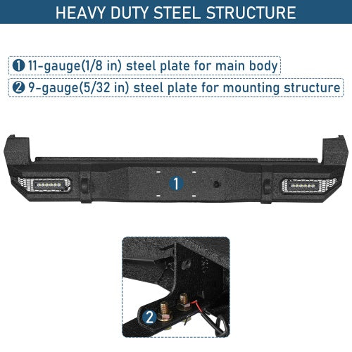 Stag Rear Bumper For 2016-2023 Toyota Tacoma - Ultralisk4x4