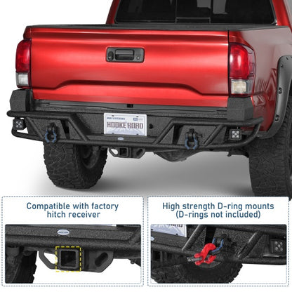 Heavy-Duty Tubular Back Rear Bumper For 2016-2023 Toyota Tacoma - Ultralisk4x4