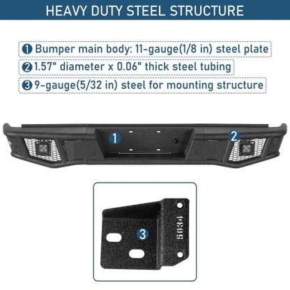 Ultralisk - Tubular Rear Bumper For 2014-2021 Toyota Tundra Models