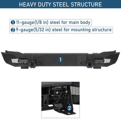 Ultralisk4x4 Stag Rear Bumper For 21-26 Ford Bronco(Excluding Bronco Sport & Raptor)