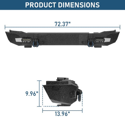 Ultralisk4x4 Stag Rear Bumper For 21-26 Ford Bronco(Excluding Bronco Sport & Raptor)