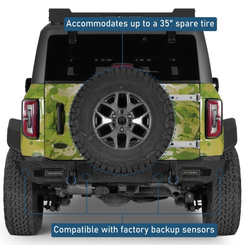 Ultralisk4x4 Stag Rear Bumper For 21-26 Ford Bronco(Excluding Bronco Sport & Raptor)