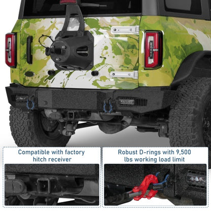 Ultralisk4x4 Stag Rear Bumper For 21-26 Ford Bronco(Excluding Bronco Sport & Raptor)