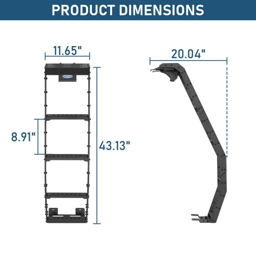Rear Hatch Ladder For 1996-2002 Toyota 4Runner w/o Factory Rear Spoiler - Ultralisk4x4