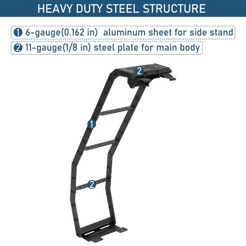 Rear Hatch Ladder For 1996-2002 Toyota 4Runner w/o Factory Rear Spoiler - Ultralisk4x4