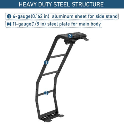 Rear Hatch Ladder For 1996-2002 Toyota 4Runner w/o Factory Rear Spoiler - Ultralisk4x4