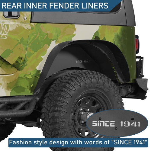 Rear Inner Fender Liners For 1987-1995 Jeep Wrangler YJ - Ultralisk4x4