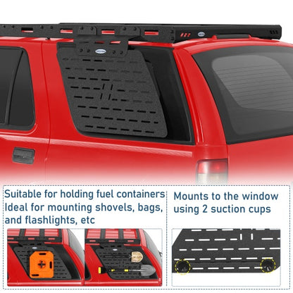 Rear Window Exterior Storage Panel Molle Panel Kit For 1995-2005 Chevy S10 Blazer 4-Door - Ultralisk4x4