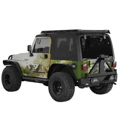 Explorer Rear Bumper w/Tire Carrier For 1987-2006 Jeep Wrangler YJ TJ - Ultralisk 4x4