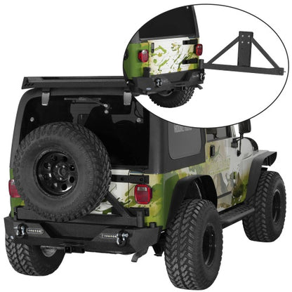 Explorer Rear Bumper w/Tire Carrier For 1987-2006 Jeep Wrangler YJ TJ - Ultralisk 4x4