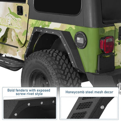 Armour Rear Fender Flares & Rear Inner Fender Liners Kit (97-06 Jeep Wrangler TJ) - Ultralisk4x4