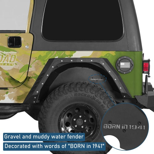 Armour Rear Fender Flares & Rear Inner Fender Liners Kit (97-06 Jeep Wrangler TJ) - Ultralisk4x4