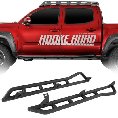 Tube Slider Rocker Guards w/ Kick-Out For 2005-2023 Toyota Tacoma Double Cab(Excluding TRD Off-Road, TRD Sport) - Ultralisk4x4