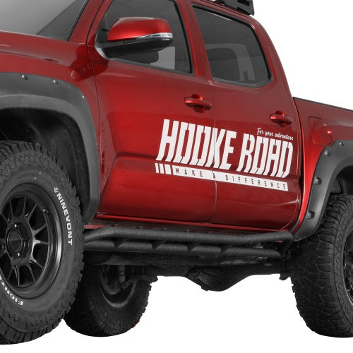 Tube Slider Rocker Guards w/ Kick-Out For 2005-2023 Toyota Tacoma Double Cab(Excluding TRD Off-Road, TRD Sport) - Ultralisk4x4